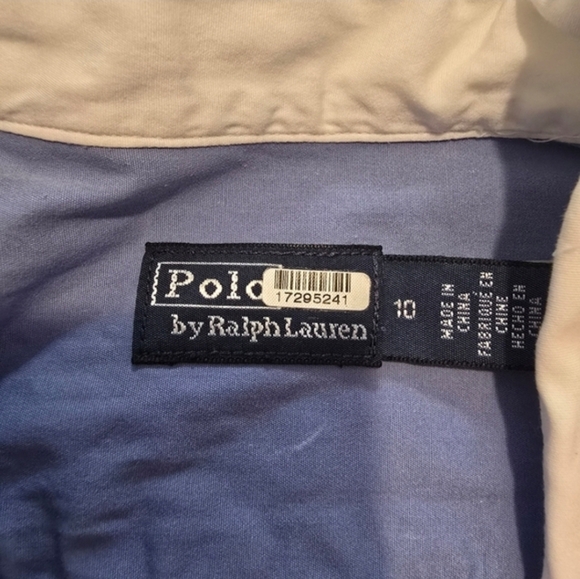 Polo Ralph Lauren Long Sleeve Button Front Shirt Collared Long Sleeve Size 10 - Picture 9 of 13